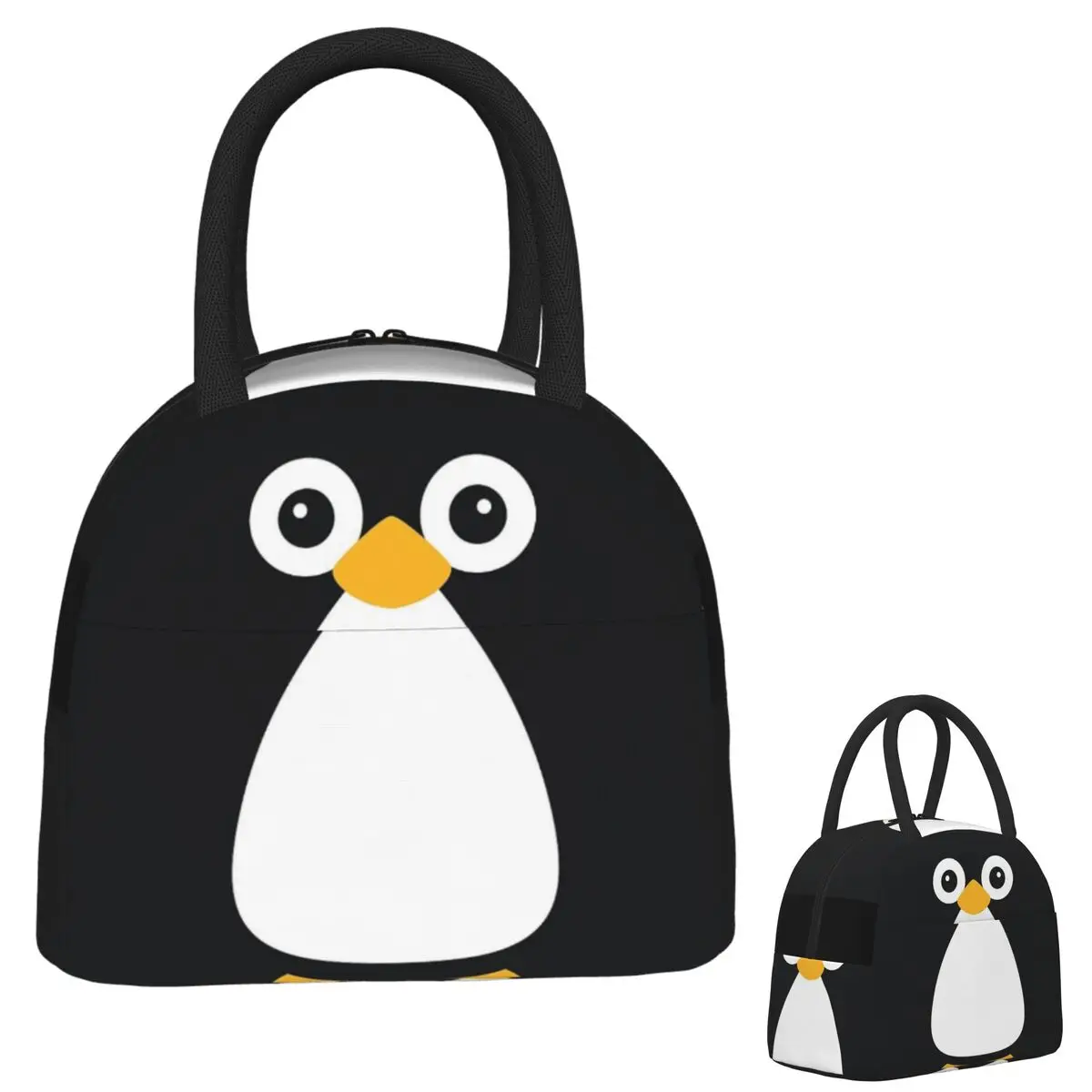 Women Bags Vector - Cute Vector Penguin Insulated Lunch Bag