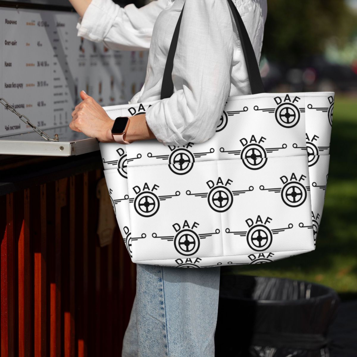 Women Bags Vector - Daf Truck Logo Vector Design Beach