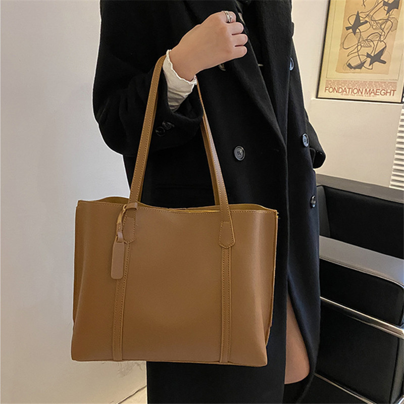 Classic Black Faux Leather Tot - Women Bags Work ulasan dan harga