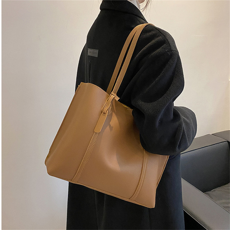 Classic Black Faux Leather Tot - Women Bags Work ulasan dan harga