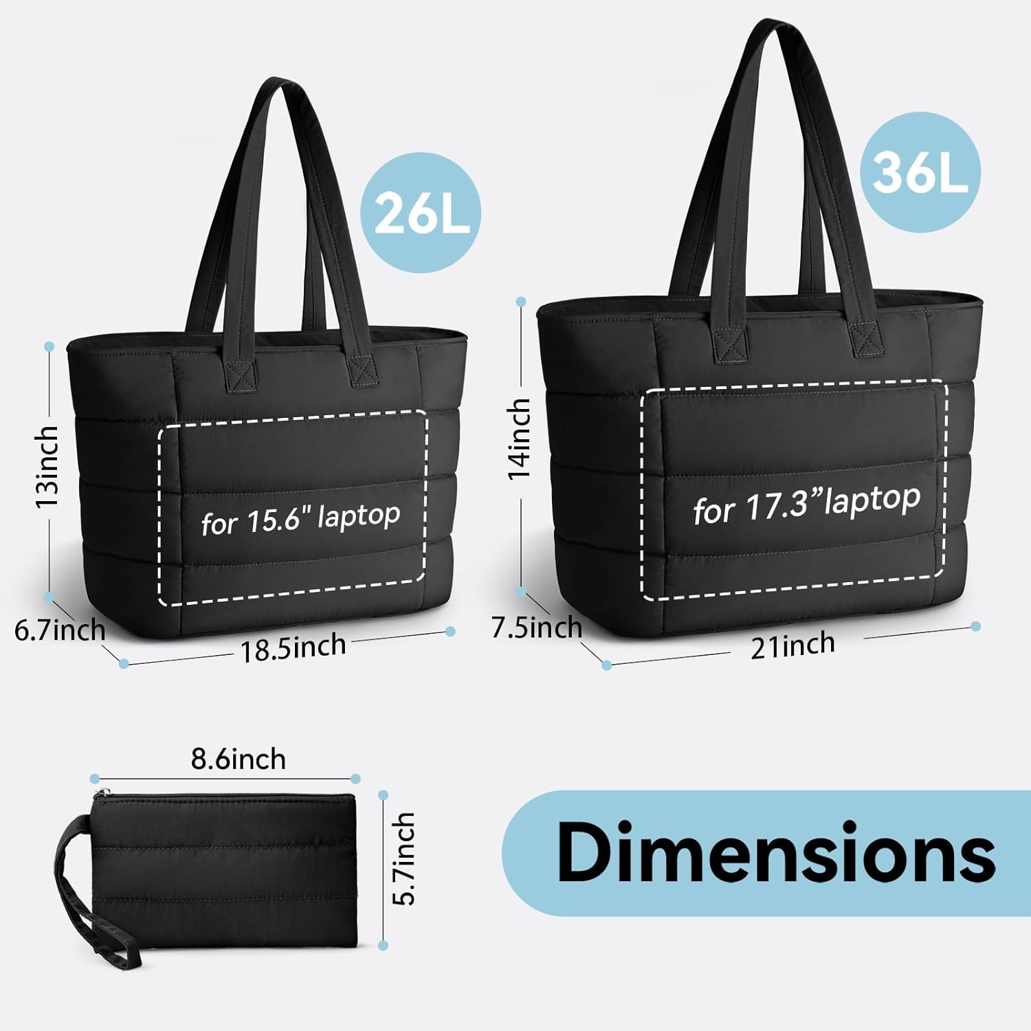 Puffer Tote Bag for Women, Lig - Women Bags Work ulasan dan harga