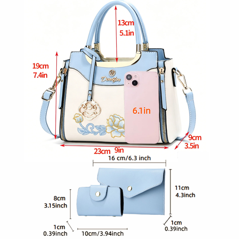 3-piece set of high-quality em - Women Bags Work ulasan dan harga