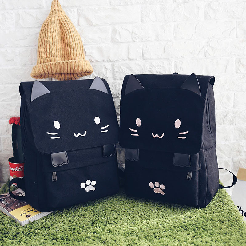 Japanese Stupid Cute 3D Cat La - Mini Backpack Women ulasan dan harga