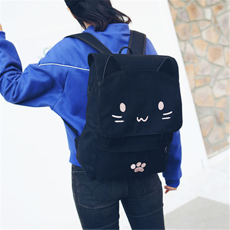 Japanese Stupid Cute 3D Cat La - Mini Backpack Women ulasan dan harga
