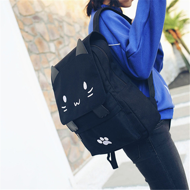 Japanese Stupid Cute 3D Cat La - Mini Backpack Women ulasan dan harga