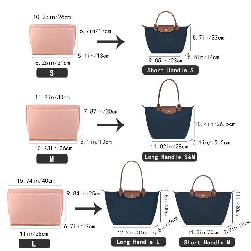 Felt Insert Bag Fits For Longc - Women'S Bags Longchamp ulasan dan harga