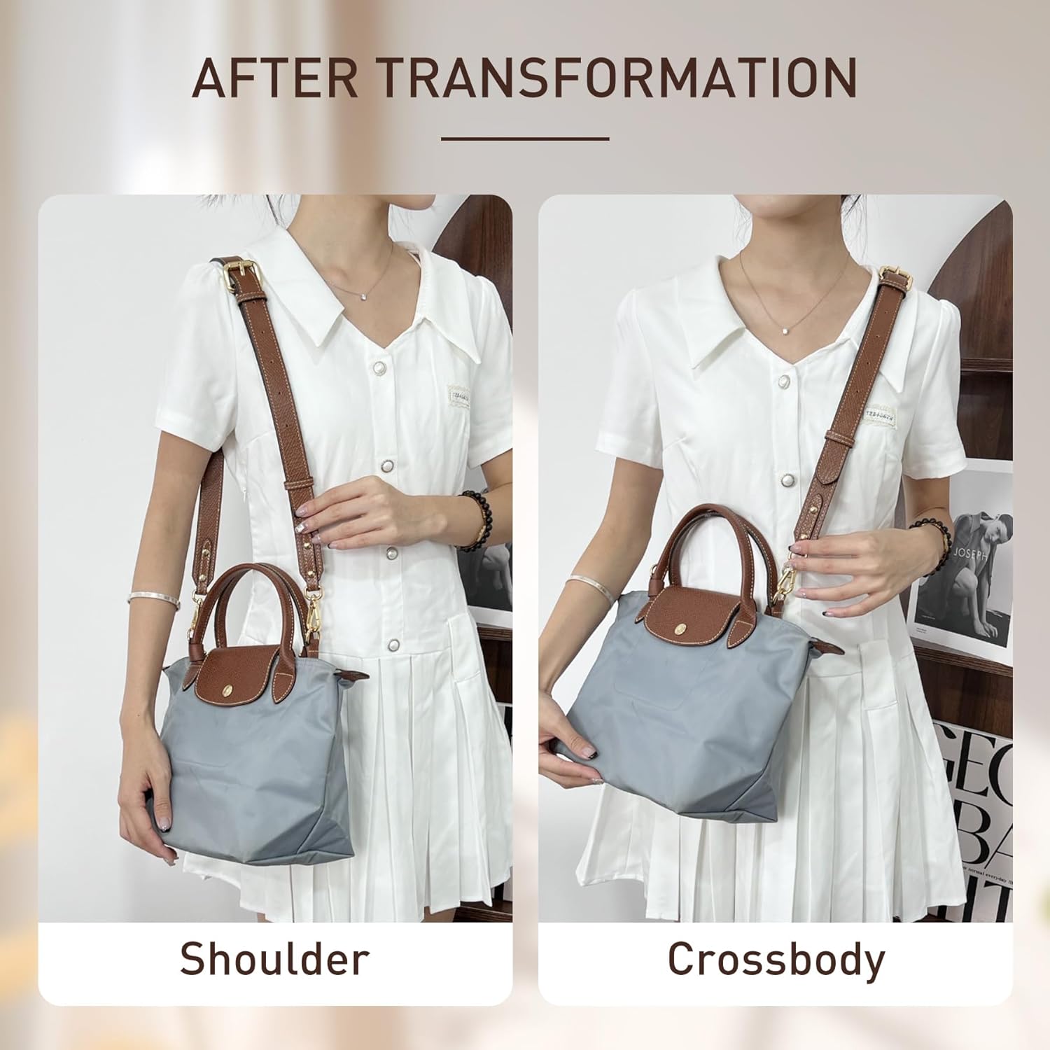 Leather Bag Shoulder Strap for - Women'S Bags Longchamp ulasan dan harga