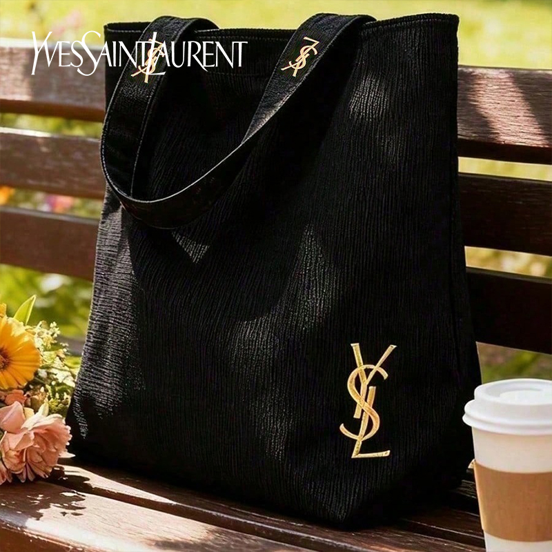 YSL Saint Laurent Black Canvas - Women'S Ysl Bags Tote ulasan dan harga