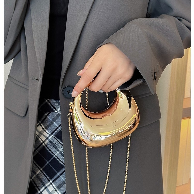 Mini Golden Evening Bag Purses - Women Bags Golden ulasan dan harga