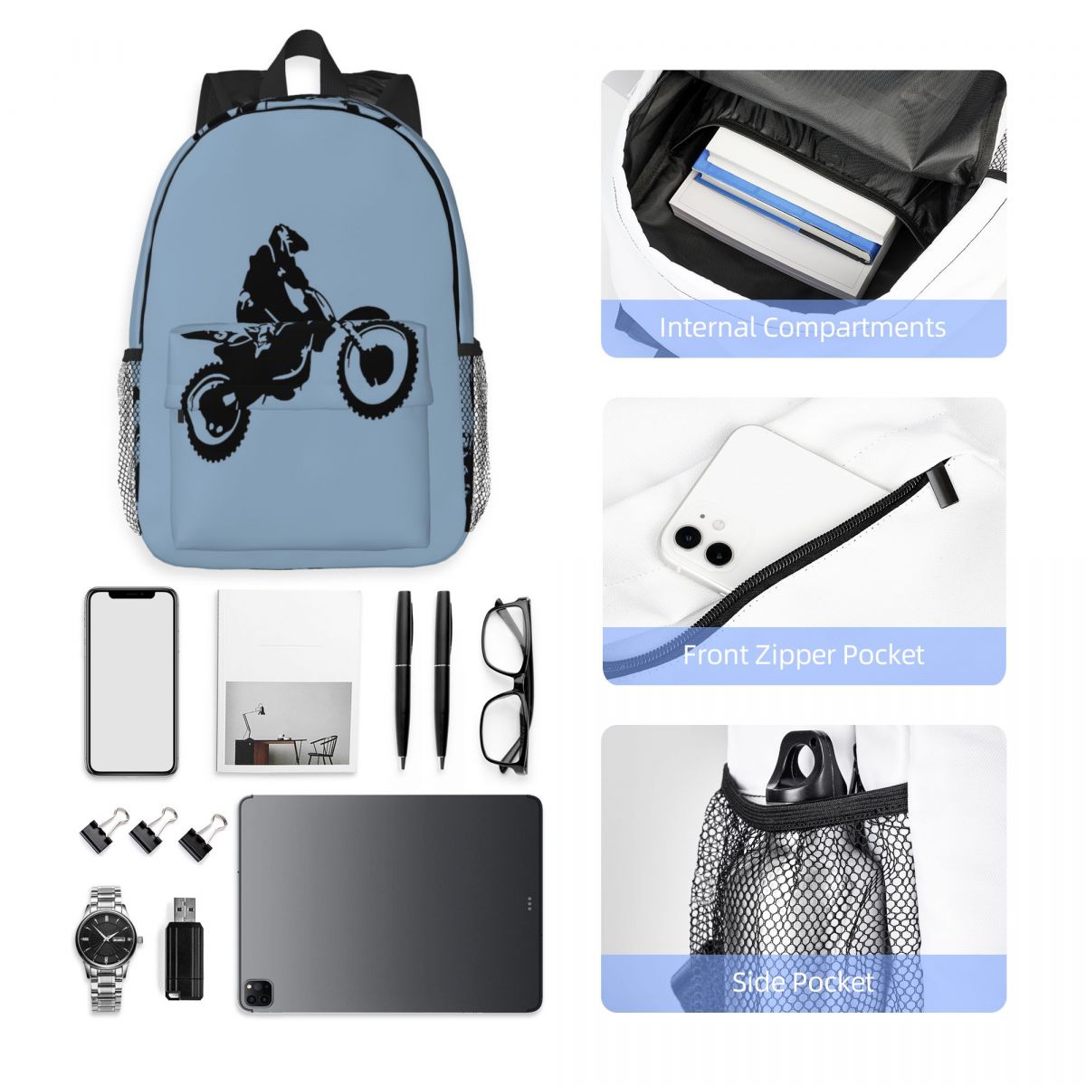 Moto X Dirt Bike Monotone Vect - Women Bags Vector ulasan dan harga