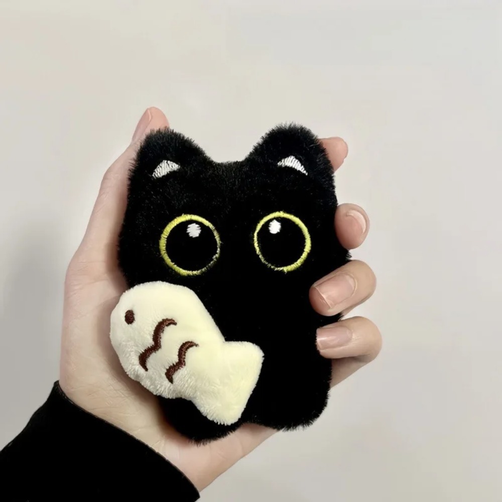 1Pcs Kawaii Plush Black Cat &  - Women'S Young Bags ulasan dan harga