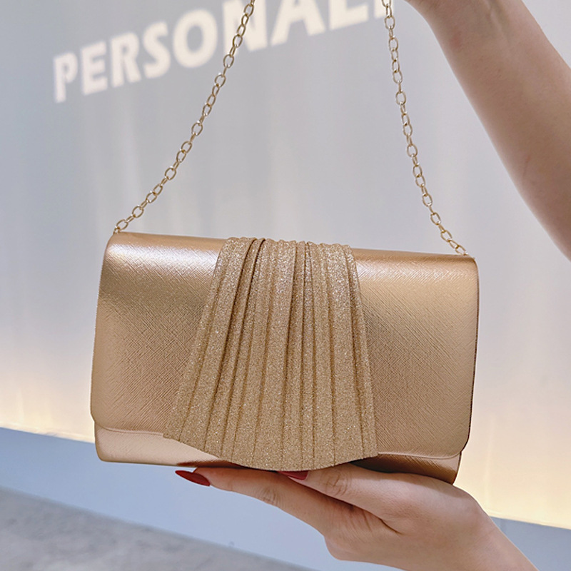 Golden Small Evening Clutch Ba - Women Bags Golden ulasan dan harga