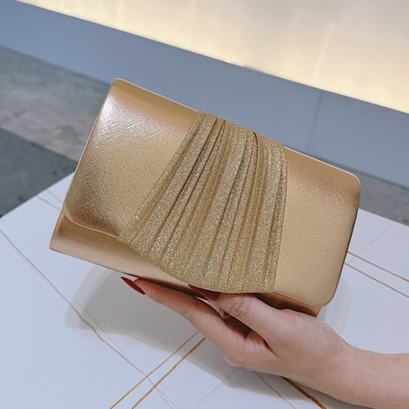 Golden Small Evening Clutch Ba - Women Bags Golden ulasan dan harga