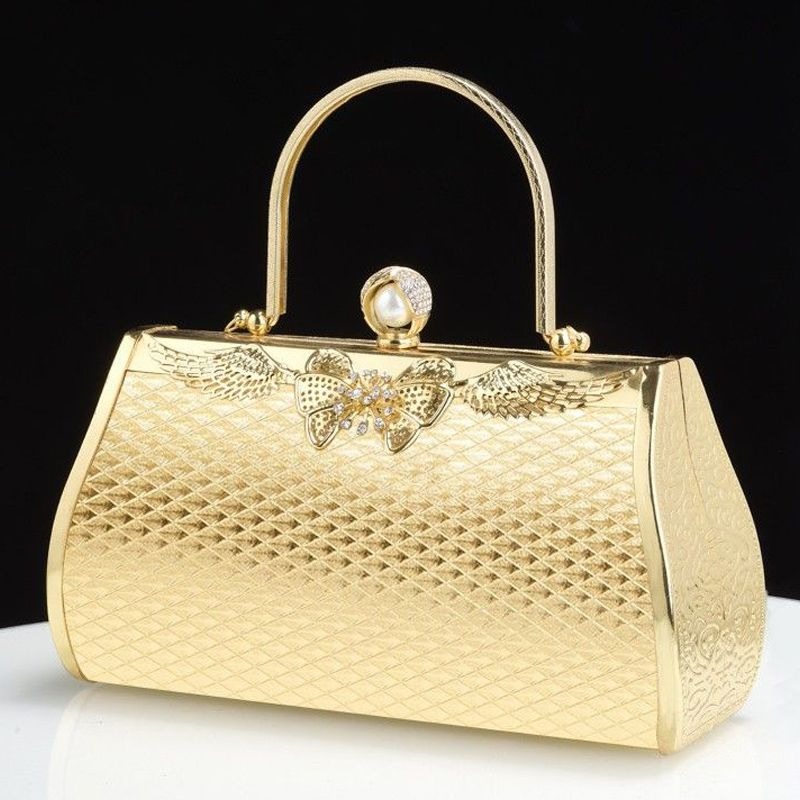 Golden Yellow Diamond-encruste - Women Bags Golden ulasan dan harga